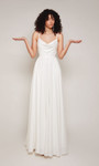 Alyce Paris 7100 Perfect Satin Cowl Neck Long Wedding Dress