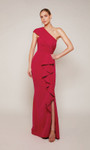 Alyce Paris 27646 Faille One Shoulder Straight Long Dress