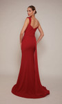 Alyce Paris 27650 Georgette One Shoulder Straight Long Dress