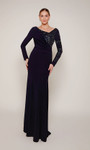 Alyce Paris 27675 Embellished Georgette V-neck Long Dress