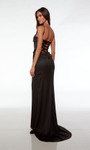 Alyce Paris 61485 Satin Plunging Neck Straight Long Dress