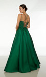 Alyce Paris 61570 Lace Mikado Plunging Neck Sleeveless Dress