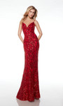 Alyce Paris 61677 Sequins V-Neck Sleeveless Mermaid Dress