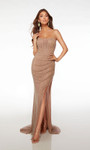 Alyce Paris 61717 Crystal Mesh Strapless Formal Long Dress