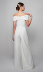 Alyce Paris 70013 Off The Shoulder Wide Leg Long Jumpsuit