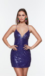 Alyce Paris 4536 Hand Beaded Tulle V-neck Formal Short Dress