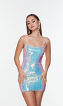 Alyce Paris 4546 Sequins Scoop Neck Straight Short Dress
