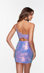 Alyce Paris 4550 Sequins One Shoulder Straight Short Dress