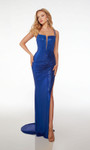 Alyce Paris 61605 Metallic Stretch Plunging Neckline Dress