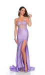 Dave and Johnny 11549 Sheer Boned Corset Bodice Long Dress