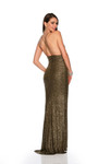 Dave and Johnny 11159 V-neck Open Back Sequin Formal Dress