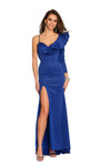 Dave and Johnny 11308 One Shoulder Long Sleeve Formal Dress