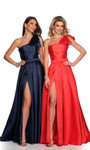 Dave and Johnny 11337 One Shoulder Sleeveless Long Ball Gown