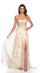 Dave & Johnny 11426 V-neck Sleeveless A-line Formal Dress