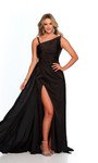 Dave and Johnny 11514 Asymmetric Strap Overskirt Dress