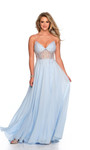 Dave & Johnny 11516 Sheer Illusion Embellished Bodice Dress