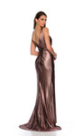 Dave and Johnny 11533 Metallic Low V-Neck Sleeveless Dress