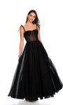 Dave and Johnny 11558 Sheer Sweetheart Corset Ball Gown