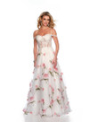 Dave and Johnny 11656 Sweetheart Neckline Floral Print Dress
