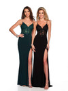 Dave & Johnny 11659 Tonal Embroidery V-neck Sleeveless Dress