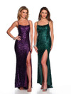 Dave and Johnny 11661 Sequin Scoop Neckline Sleeveless Dress
