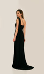 Dave and Johnny 11288 Draped Cape One Shoulder Formal Dress