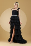Amelia Couture 6125 Sleeveless Straight Neck Long Dress