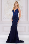 Amelia Couture 3018 Sleeveless V-Neckline Long Dress