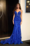 Portia and Scarlett PS24504X Beaded Lace V-Neck Long Dress