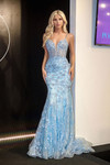 Portia and Scarlett PS24504X Beaded Lace V-Neck Long Dress