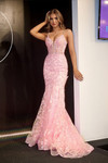 Portia and Scarlett PS24504X Beaded Lace V-Neck Long Dress