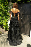 Portia and Scarlett PS24525 Tulle Off Shoulder Fitted Dress
