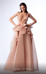 MNM Couture G1723 Illusion Neckline Sleeveless Dress