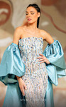 MNM Couture K4174 Straight Neck Strapless Long Dress