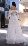 MNM Couture K4131 Off Shoulder Long Sleeve Long Dress