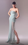 MNM Couture G1613 Strapless Straight Neck Fitted Dress