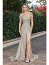 Dancing Queen 4290 Glittering Off-Shoulder Mermaid Gown