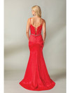 Dancing Queen 4403 Jewel Encrusted Waistline Satin Long Gown