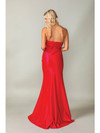 Dancing Queen 4411 Satin Ruched Waist Strapless Mermaid Gown