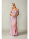 Dancing Queen 4367 Embellished Off-Shoulder Sleeves Gown