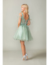 Dancing Queen 3365 Embroidered Corset Bodice Short Dress