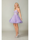 Dancing Queen 3368 Beaded Lace Bodice Tulle Short Dress