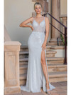 Dancing Queen 0246 Sequin Embellished Sleeveless Bridal Gown