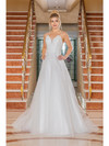 Dancing Queen 0237 Lace Embroidered Sleeveless Wedding Dress