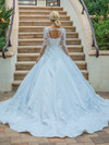 Dancing Queen 0172 Lace Applique Long Sleeves Wedding Gown