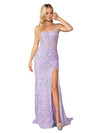 Dancing Queen 4461 Embellished High Leg Slit Sleeveless Gown