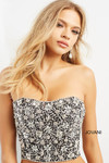 Jovani 06854 Embellished Strapless Sweetheart Neckline Top