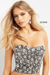 Jovani 06854 Embellished Strapless Sweetheart Neckline Top