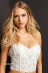Jovani 06856 Embellished Sweetheart Neck Flower Top