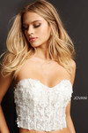 Jovani 06856 Embellished Sweetheart Neck Flower Top